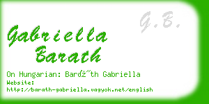 gabriella barath business card